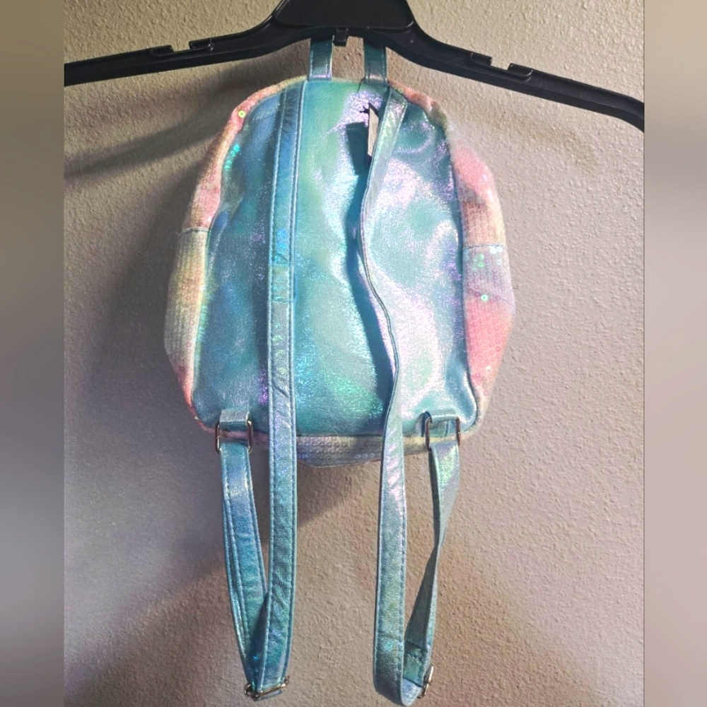 New! Minky Accessories Mini Sequined Backpack - Picture 3 of 5